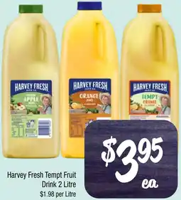 Farmer Jack's Harvey fresh tempt fruit drink offer