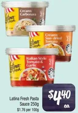 Farmer Jack's Latina fresh pasta sauce offer