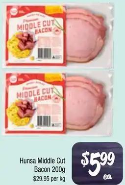 Farmer Jack's Hunsa middle cut bacon offer