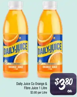 Farmer Jack's Daily juice co orange & fibre juice offer