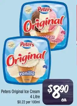 Farmer Jack's Peters original ice cream offer