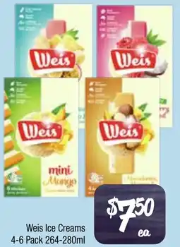 Farmer Jack's Weis ice creams offer