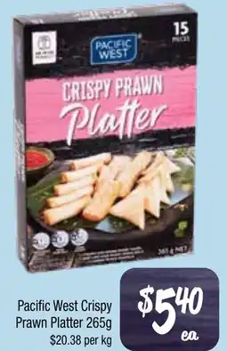 Farmer Jack's Pacific west crispy prawn platter offer
