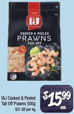 Farmer Jack's I&j cooked & peeled tail off prawns offer