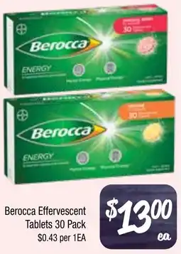 Farmer Jack's Berocca effervescent tablets offer