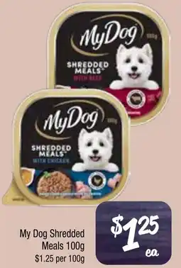 Farmer Jack's My dog shredded meals offer