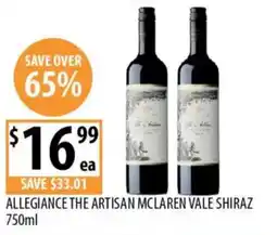 Supabarn Allegiance the artisan mclaren vale shiraz offer