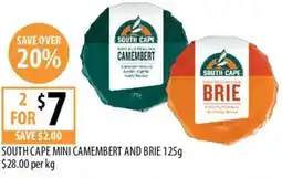 Supabarn South cape mini camembert and brie offer