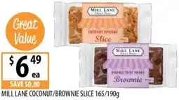 Supabarn Mill lane coconut/brownie slice offer