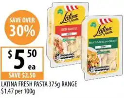 Supabarn Latina fresh pasta offer