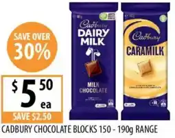 Supabarn Cadbury chocolate blocks offer
