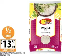 Supabarn Sunrice jasmine fragrant rice offer