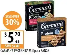 Supabarn Carman's protein bars offer