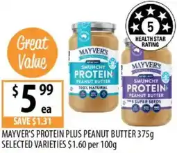 Supabarn Mayver's protein plus peanut butter offer