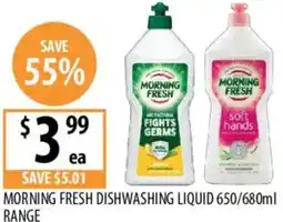 Supabarn Morning fresh dishwashing liquid offer