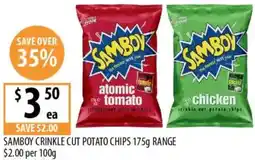 Supabarn Samboy crinkle cut potato chips offer
