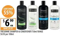 Supabarn Tresemme shampoo & conditioner offer