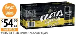 Supabarn Woodstock & cola reserve 12% offer