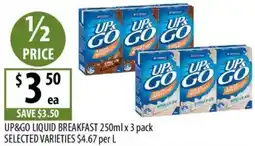 Supabarn Up&go liquid breakfast offer