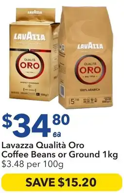 Ritchies Lavazza qualità oro coffee beans or ground offer