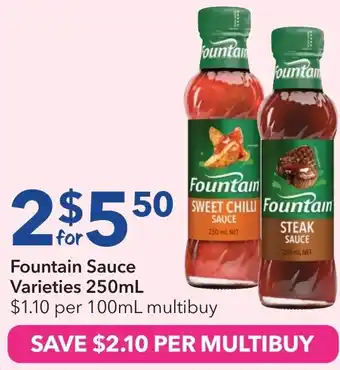 Ritchies Fountain sauce offer