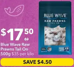 Ritchies Blue wave raw prawns tail on offer