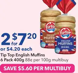Ritchies Tip top english muffins offer