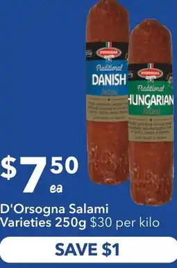 Ritchies D'orsogna salami offer