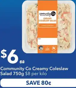 Ritchies Community co creamy coleslaw salad offer