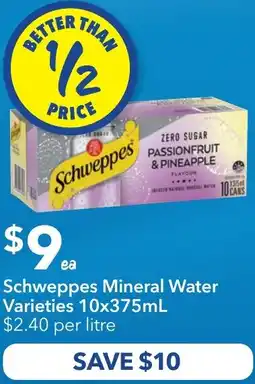 Ritchies Schweppes mineral water offer