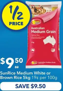 Ritchies Sunrice medium white or brown rice offer
