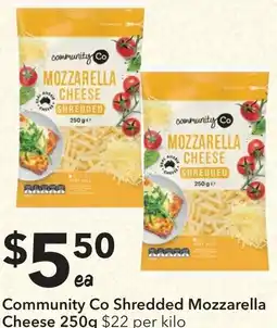 Ritchies Community co shredded mozzarella cheese offer