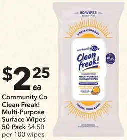 Ritchies Community co clean freak! multi-purpose surface wipes offer