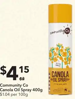 Ritchies Community co canola oil spray offer