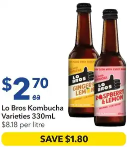 Ritchies Lo bros kombucha offer