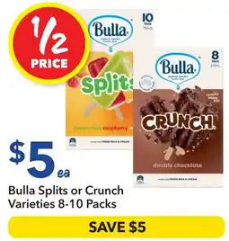 Ritchies Bulla splits or crunch offer