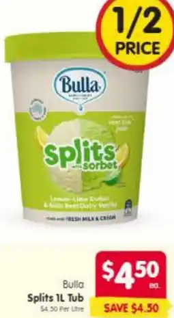 Spar Bulla splits tub offer