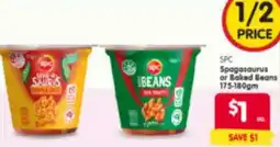 Spar Spc spagasaurus or baked beans offer