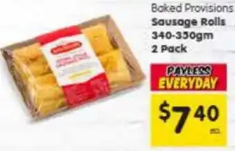 Spar Baked provisions sausage rolls offer