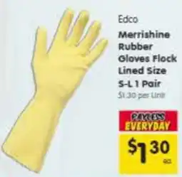 Spar Merrishine rubber gloves flock lined size offer