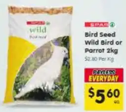 Spar Wild bird or parrot offer
