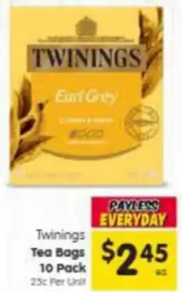 Spar Twinings tea bags offer