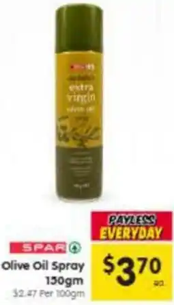 Spar Olive oil spray offer