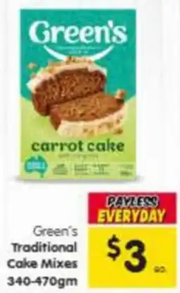 Spar Green's traditional cake mixes offer