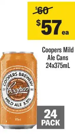 Liquorland Coopers mild ale cans offer