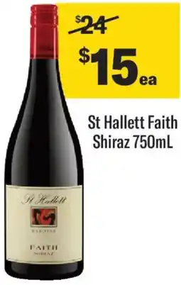 Liquorland St hallett faith shiraz offer