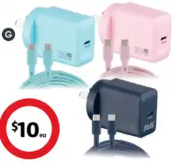 Coles 30W USB-C wall charger bundle pack offer