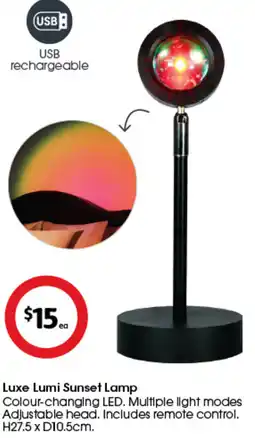 Coles Luxe Lumi Sunset Lamp offer