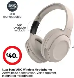 Coles Luxe Lumi ANC Wireless Headphones offer