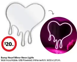Coles Bump Heart Mirror Neon Lights offer
